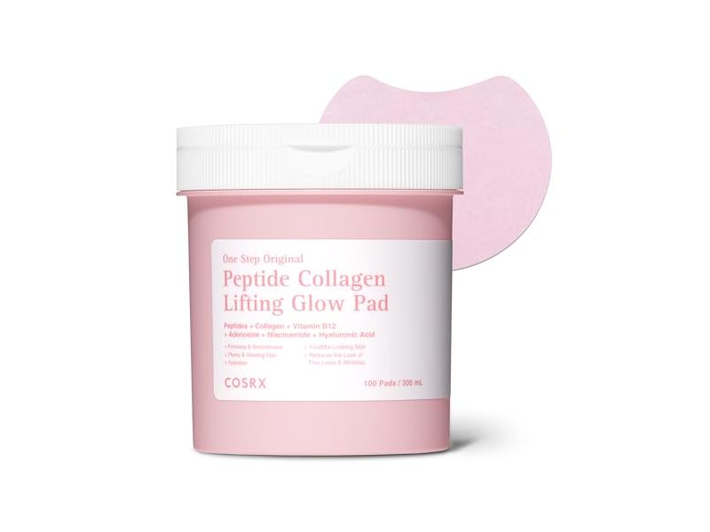 COSRX One Step Peptide Collagen Toner Pads, Lifting Glow, 100 Pads, 300 mL