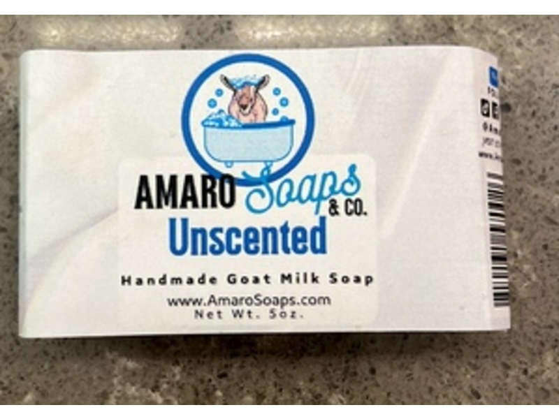 Amaro Soaps & Co Handmade Goat Milk Soap, Unscented, 5 oz