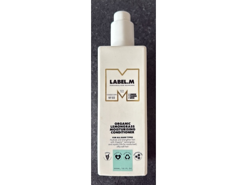 Label.M Organic Moisturizing Conditioner, Lemongrass, 10.1 fl oz/300 mL