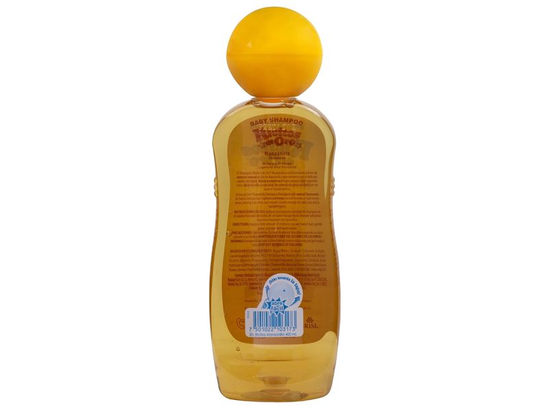 Ricitos De Oro Baby Shampoo, Manzanilla Chamomile, 13.5 fl oz/400 mL, 2 Pack