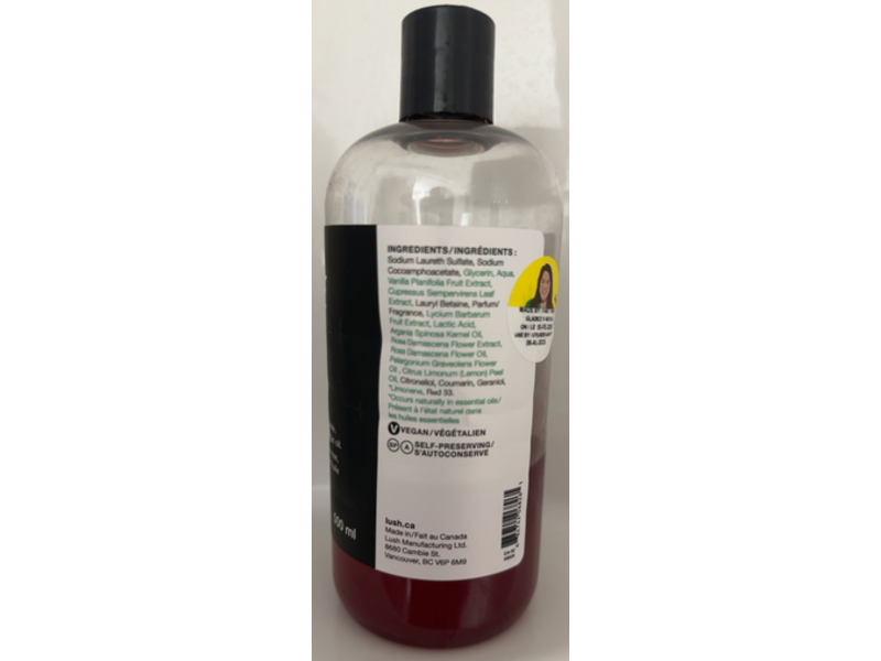 Lush Shower Gel, Roase Jam, 16.9 oz/ 500 mL