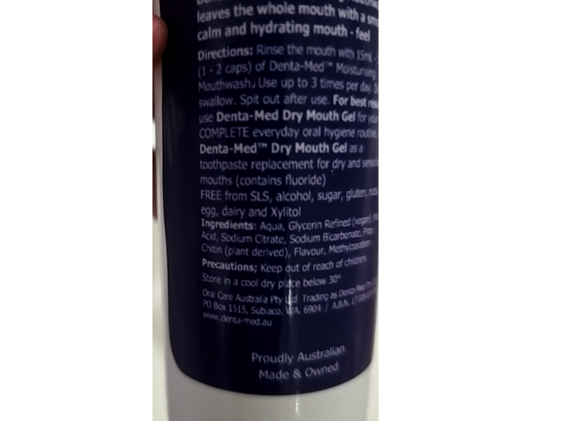 Denta-Med Dry Mouth Moisturising Mouthwash, 250 mL