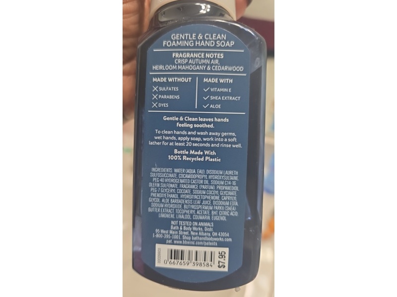 Bath & Body Works Flannel Gentle & Clean Foaming Hand Soap, 8.75 fl oz/239 mL