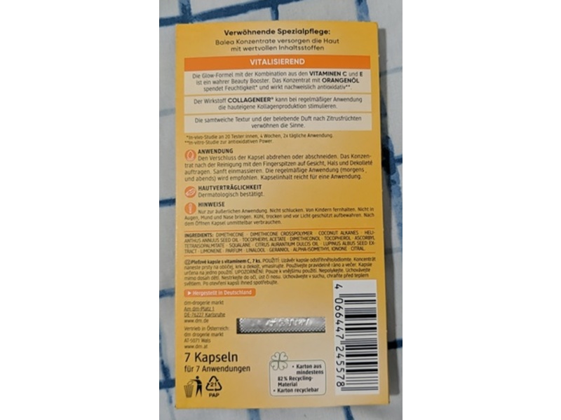 dm Balea Concentrate Capsule, Vitamin C, 7 Count