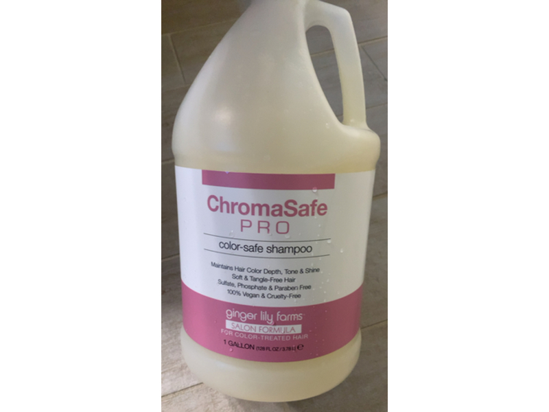 Ginger Lily Farms Salon Formula ChromaSafe PRO Color-Safe Shampoo, 128 fl oz/3.78 L