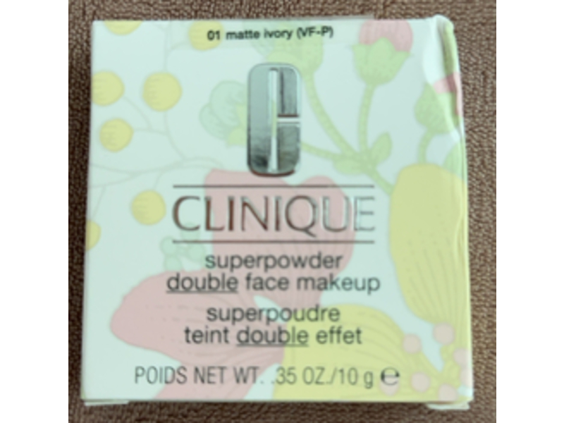 Clinique Superpowder Double Face Makeup, 01 Matte Ivory, 0.35 oz/10 g