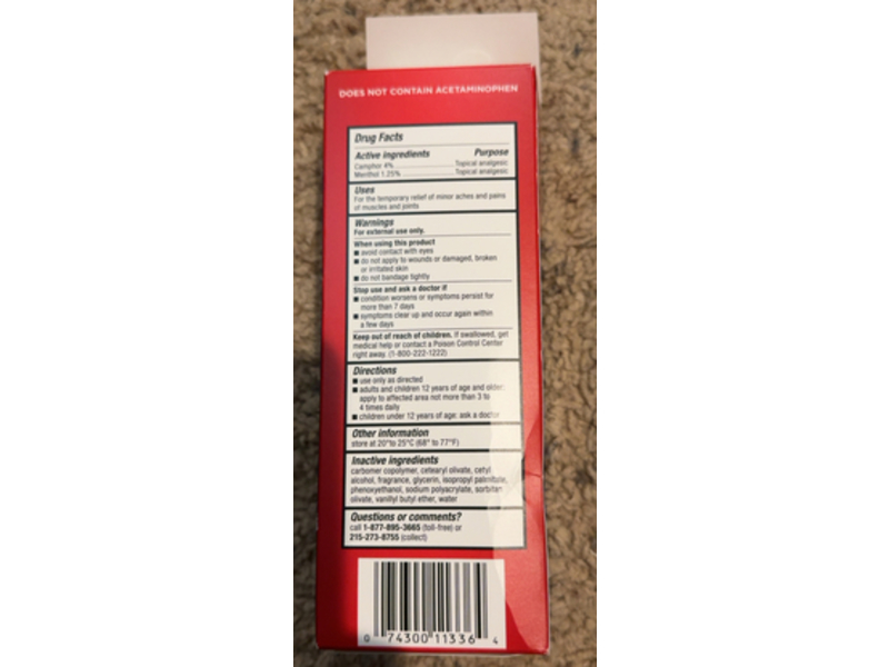 Tylenol Precise Nighttime Pain Relieving Cream, 4 oz/113 g