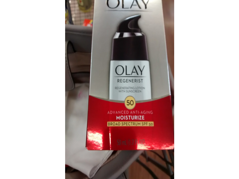 Olay Regenerist Regenerating Lotion with SPF 50 Sunscreen Broad Spectrum, 1.7 Fluid Ounce