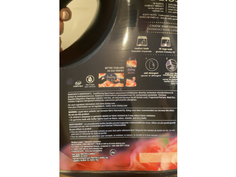 Downy Bliss Liquid Fabric Softener, Sparkling Amber & Rose, 150 Loads, 101 fl oz