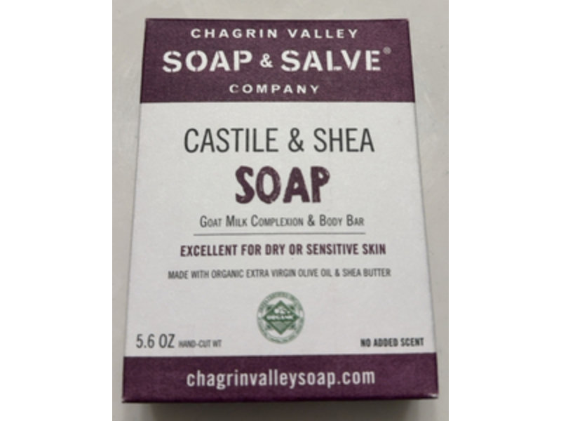 Chagrin Valley Soap & Salve Soap Bar, Castile & Shea , 5.6 oz