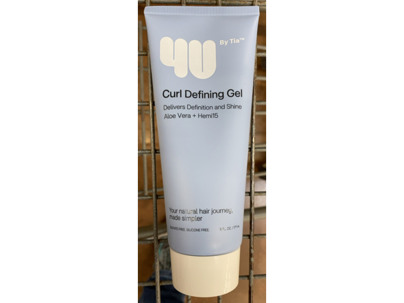 4U By Tia Curl Defining Gel, Aloe Vera + Hemi15, 6 fl oz/177 mL