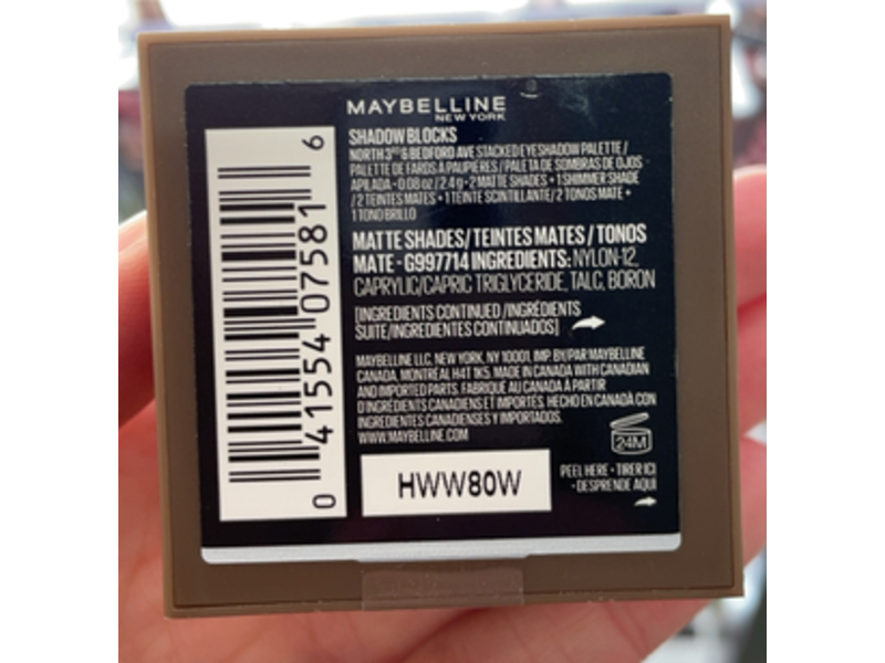 Maybelline Shadow Blocks Shadow, North 3rd & Bedford Ave, 0.08 oz/2.4 g
