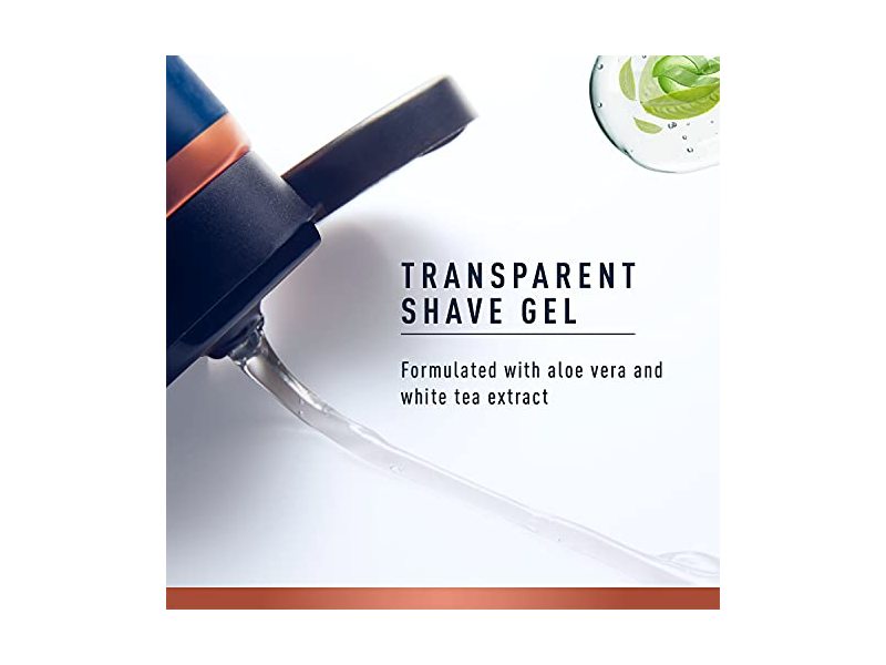 King C. Gillette Transparent Shave Gel, White Tea, 5 fl oz/150 mL