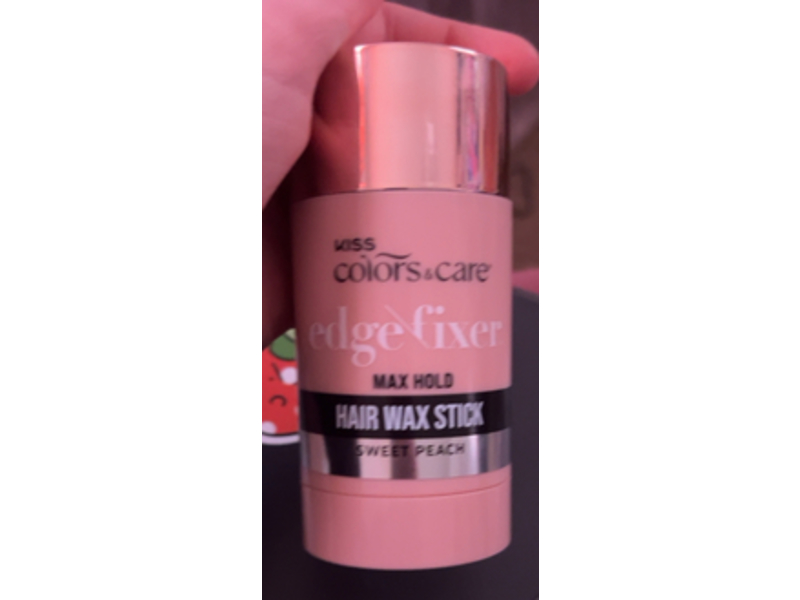 Kiss Colors & Care Edge Fixer Max Hold Hair Wax Stick, Sweet Peach, 2.47 oz