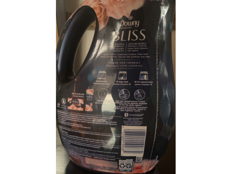Downy Infusion Bliss Fabric Softener, Sparkling Amber & Rose Scent, 96 Loads, 64 fl oz