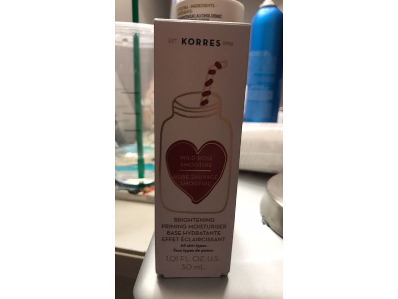 korres wild rose smoothie brightening priming moisturiser