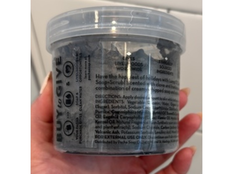 Pacha Soap Co Whipped Soap + Scrub, Lumpo Charcoal, 10 oz/283.5 g