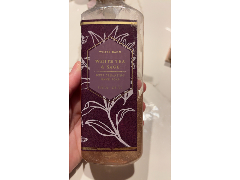 White Barn Deep Cleansing Hand Soap, White Tea & Sage, 8 fl oz/236 mL