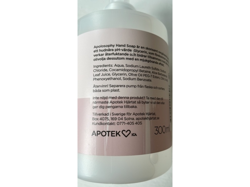 Apotek Apolosophy Hand Soap, Unscented, 300 mL