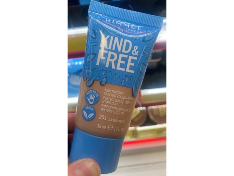 Rimmel Kind & Free Moisturising Skin Tint Foundation, 201 Classic Beige, 1 fl oz/30 mL