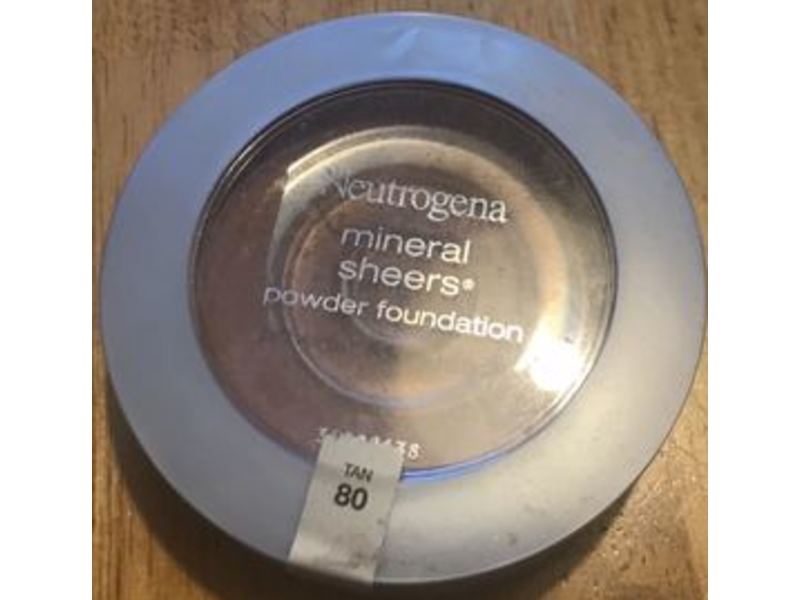 Neutrogena Mineral Sheers Powder Foundation, Tan 80, 0.34 oz/9.6 g