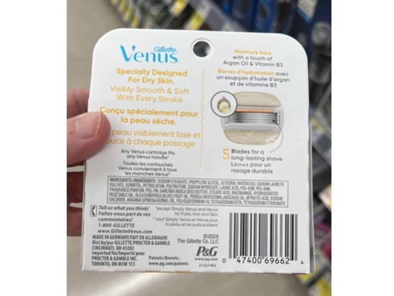 Venus MoistureGlide Razor Blades, 0.9 oz/2.5 g, 4 Count