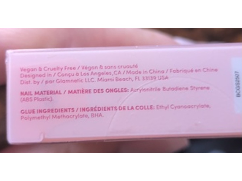 Glamnetic Press On Nails Medium Coffin, Blush Dream, 0.07 fl oz/2 mL, 30 Count