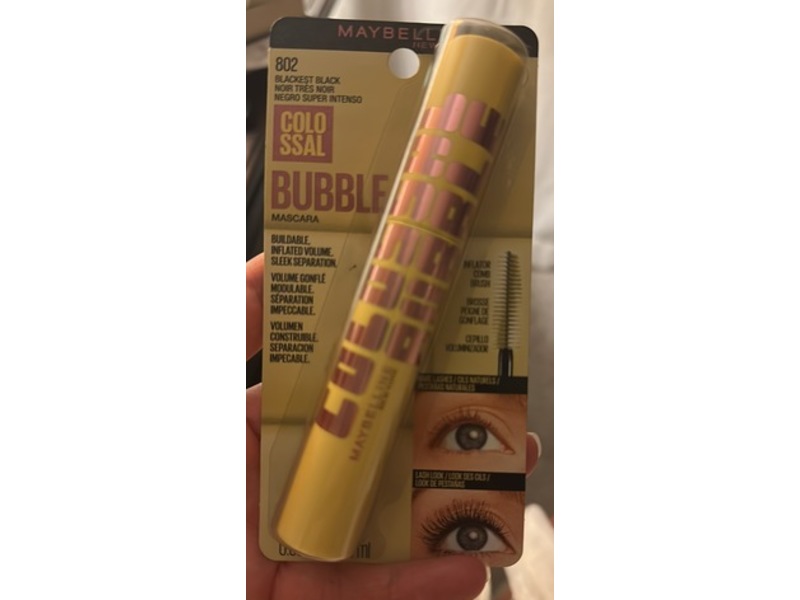 Maybelline Colossal Bubble Mascara, 802 Blackest Black, 0.33 fl oz