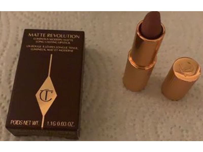 Charlotte Tilbury Matte Revolution Luminous Modern-Matte Long-Lasting Lipstick, Pillow Talk Medium, 0.03 oz/1.1 g