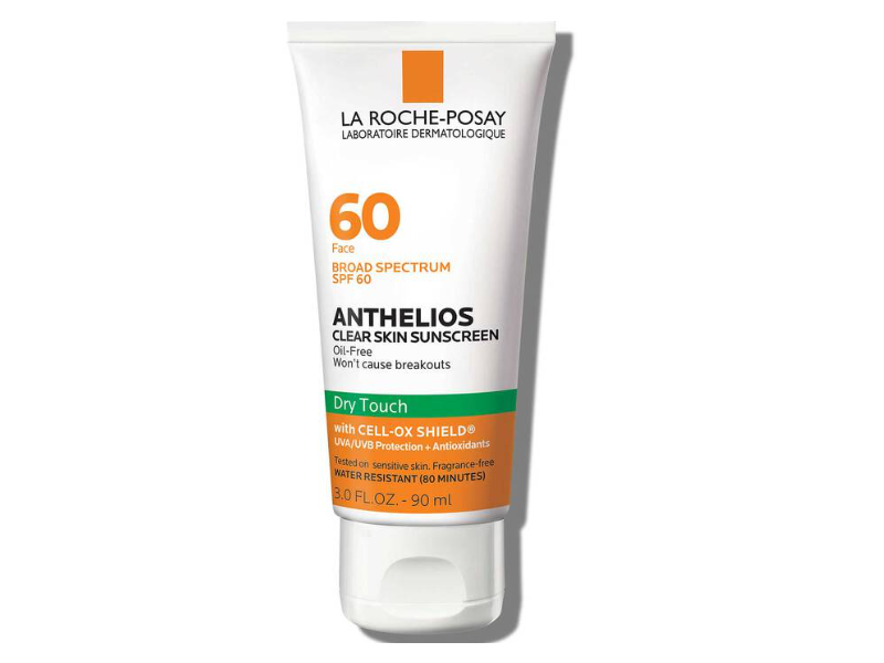 La Roche-Posay Anthelios Dry Touch Clear Skin Sunscreen, SPF 60, 3 fl oz/90 mL