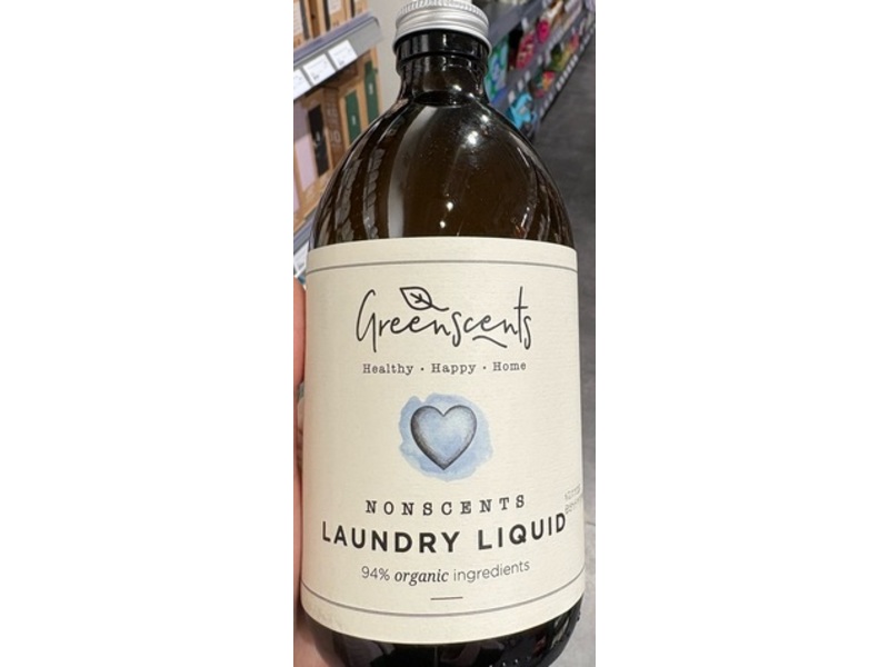 GreenScent Laundry Liquid Laundry, Nonscents, 500 mL