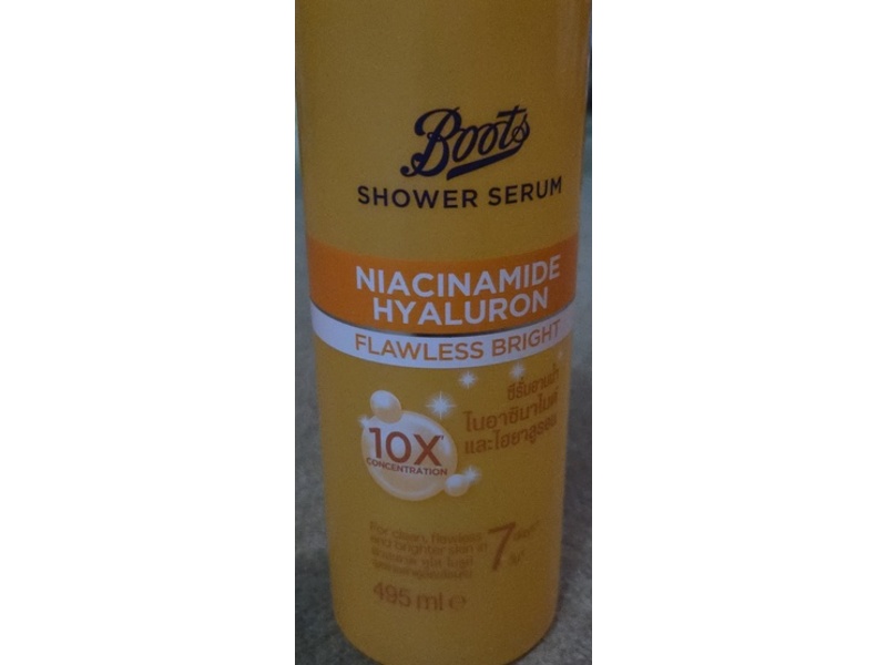 Boots Niacinamide Hyaluronic Flawless Bright Shower Serum, 495 mL