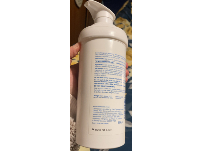 Dermacool 2% Menthol Aqueous Cream, 500 g