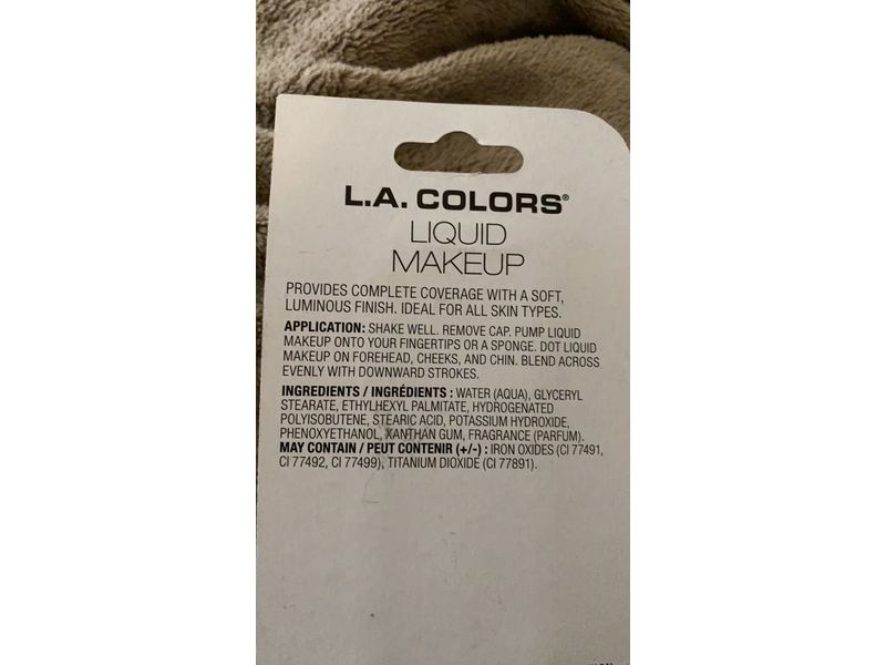 L.A. Colors Liquid Makeup, True Beige, 0.42 fl oz/12 mL