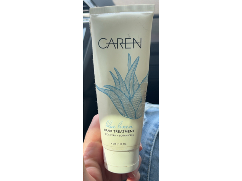 Caren Hand Treatment, Blue Linen Aloe Vera + Botanicals, 4 oz/118 mL