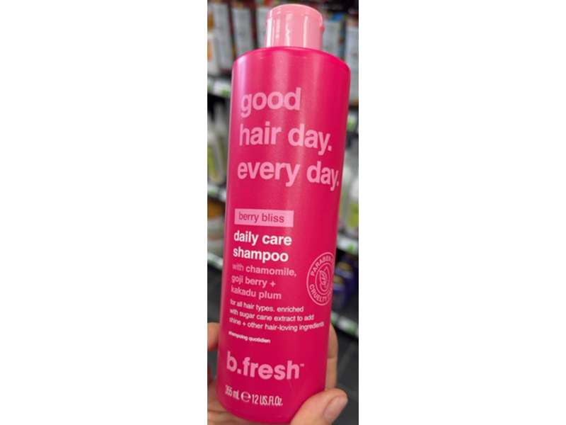 B.Fresh Berry Bliss Daily Care Shampoo, Chamomile + Goji Berry & Kakadu Palm, 12 fl oz/355 mL