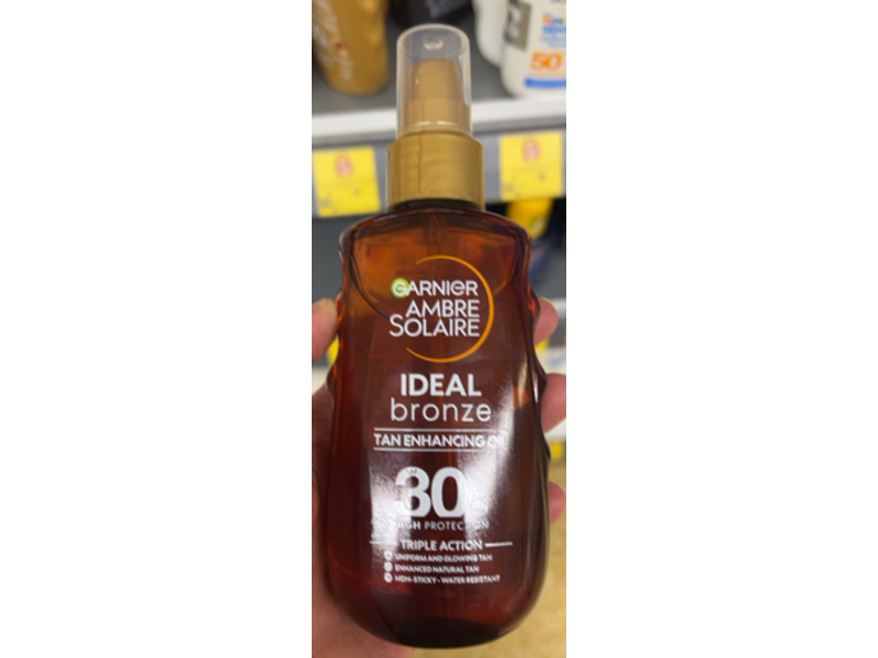 Garnier Ambre Solaire Ideal Bronze Tan Enhancing Oil, SPF 30, 150 mL