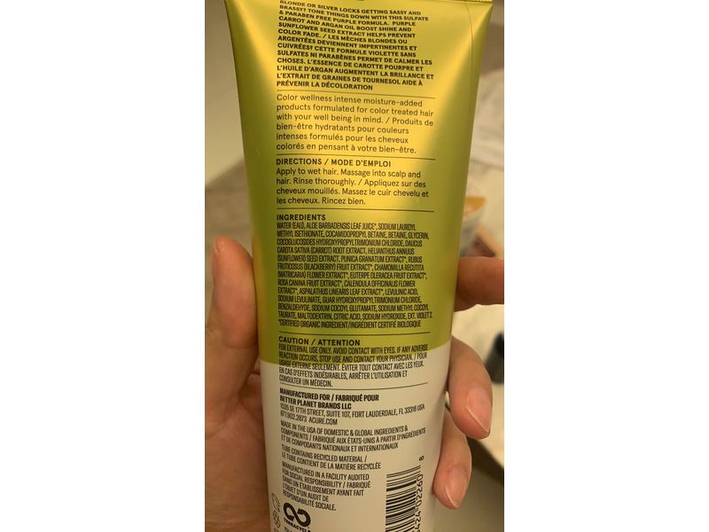 Acure Color Wellness Shampoo, Ionic Blonde, 8 fl oz/236 ml