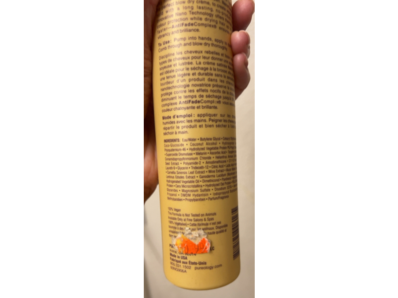 Pureology Antifade Complex Nanoglaze Styling Hair Cream, 6.7 fl oz/200 mL