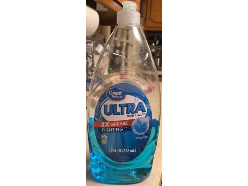 Great Value Ultra Dish Liquid, Original, 28 fl oz/828 mL