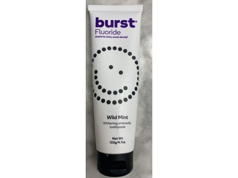 Burst Fluoride Whitening Anticavity Toothpaste, Wild Mint, 4.7 oz/133 g, Pack Of 2