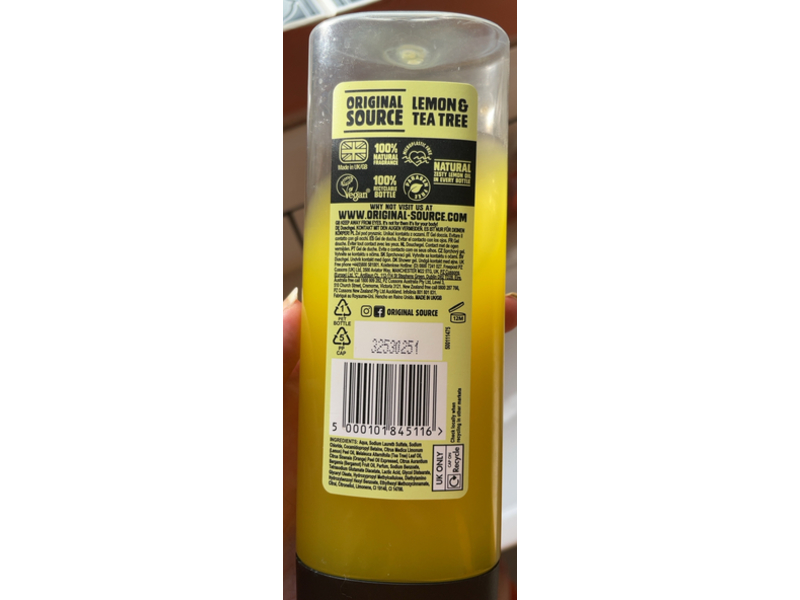 Original Source Shower, Zesty Lemon & Tea Tree, 8.45 fl oz/250 mL