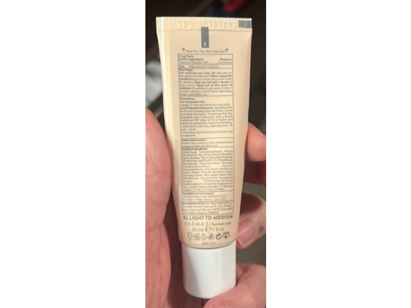 Farmasi CC Cream, SPF 25, 02 Light To Medium, 1 fl oz/30 mL