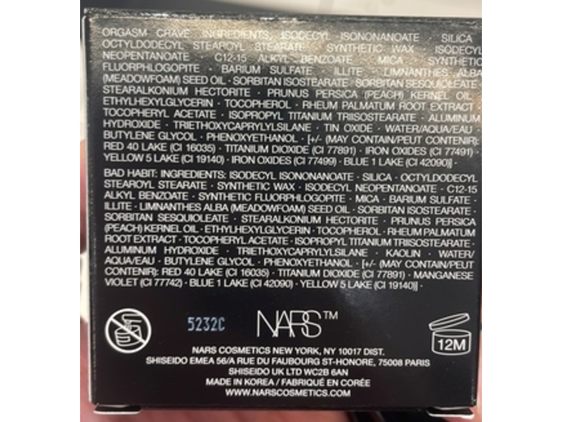 NARS The Multiple Mini Blush Stick Duo, Orgasm Crave & Bad Habit, 0.12 fl oz/3.5 g