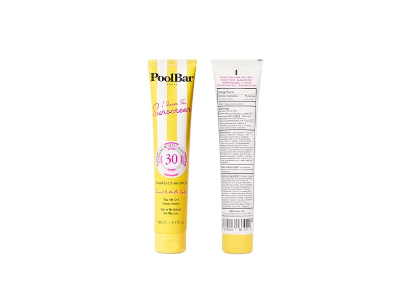 PoolBar London I Scream For Sunscreen, Coconut & Vanilla, SPF 30, 4.7 fl oz/140 mL