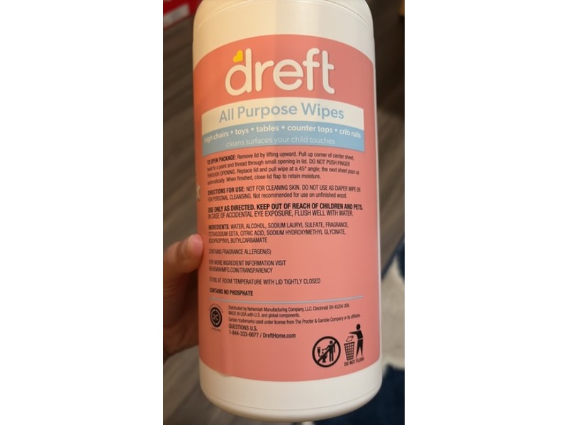 Dreft All Purpose Wipes, 70 Count, Pack Of 4