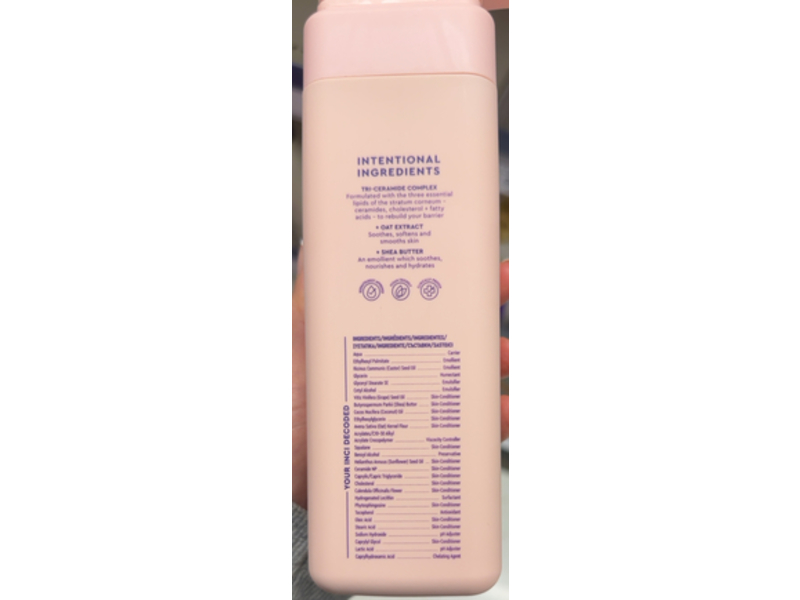 Byoma Sensitive Skin Body Lotion, Tri-Ceramide Complex + Oat Extract & Shea Butter, 13.52 fl oz/400 mL