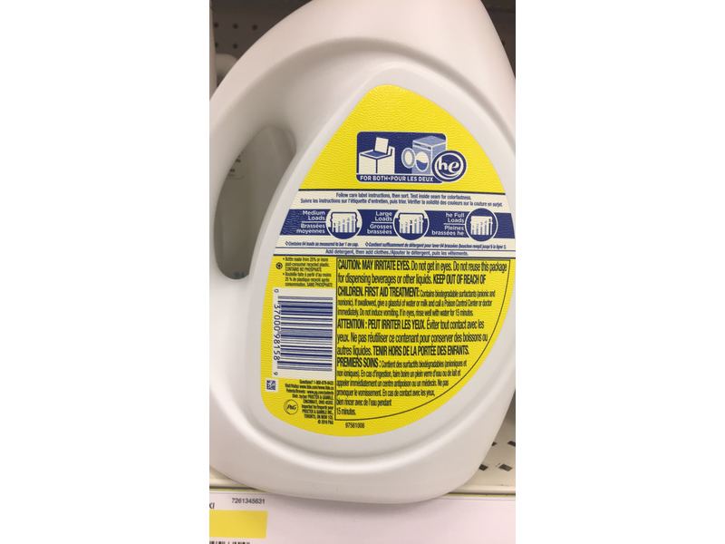 Tide Simply Free & Sensitive Laundry Detergent, Unscented, 64 Loads, 100 fl oz/2.95 L