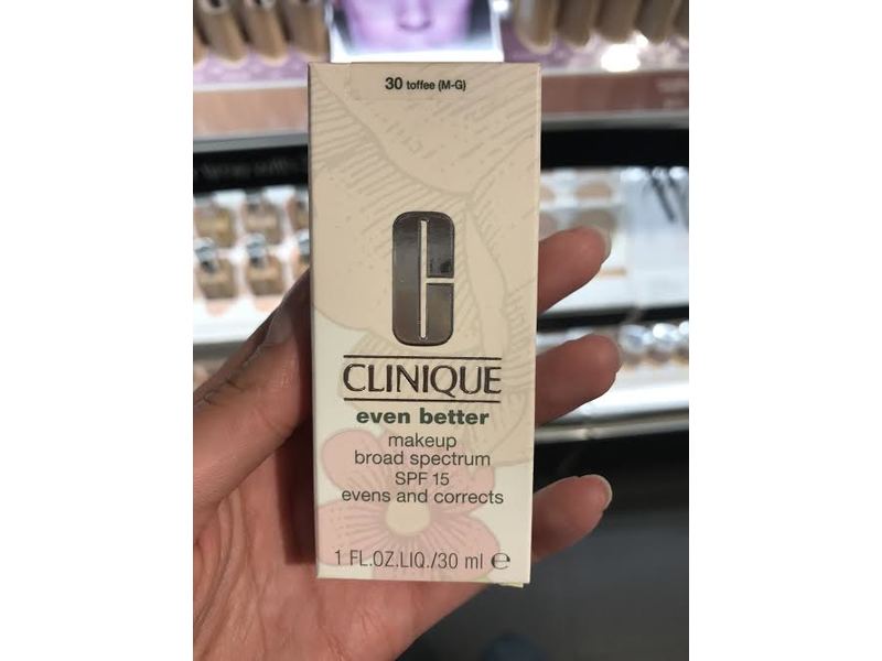Clinique Even Better Makeup, SPF 15, 30 Toffee, 1 fl oz