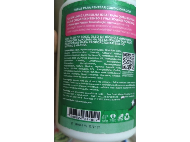 Salon Line Styling Cream Line Intense Reconstruction, Red, 35.27 oz/1000 g